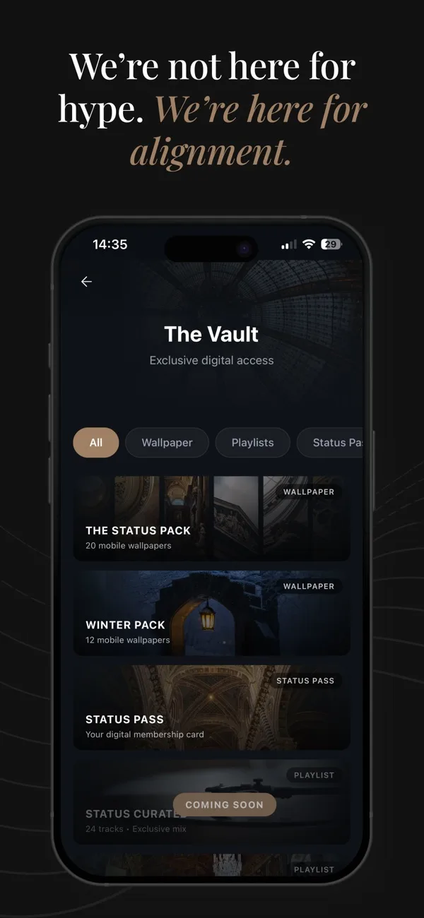 The Status Network screen 4