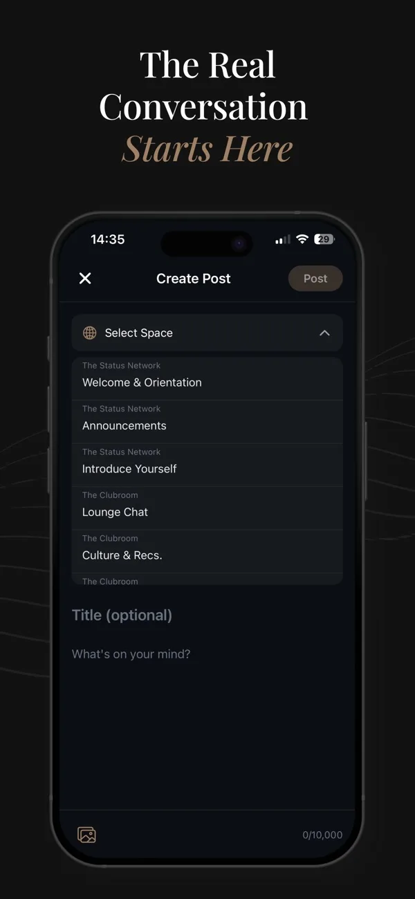 The Status Network screen 5