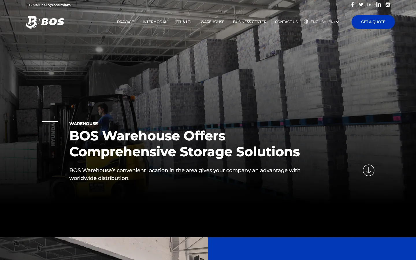 BOS Global Logistics screen 1