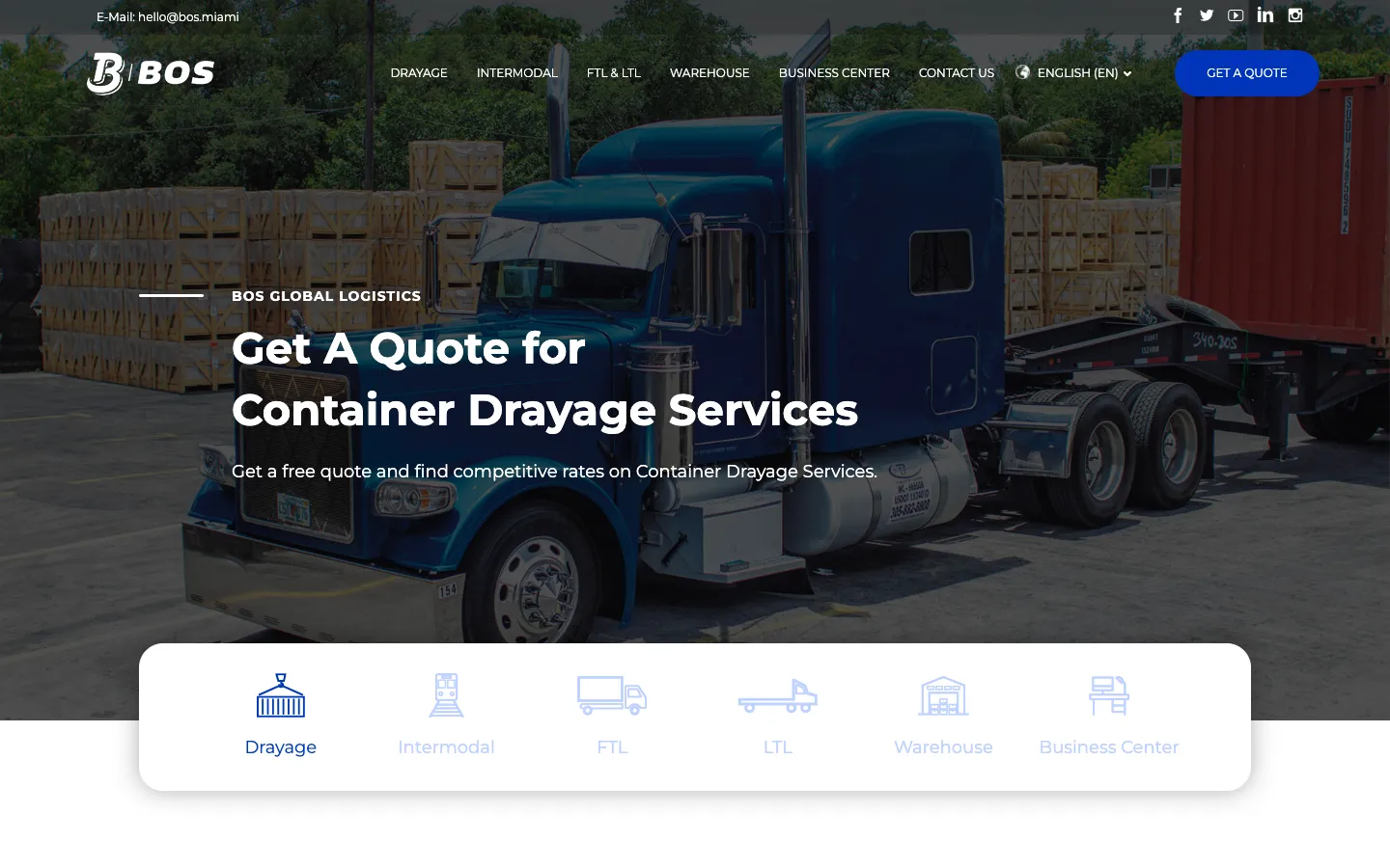 BOS Global Logistics screen 2