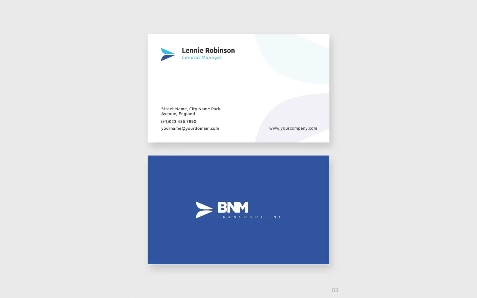 BNM Transport Inc corporate identity 4