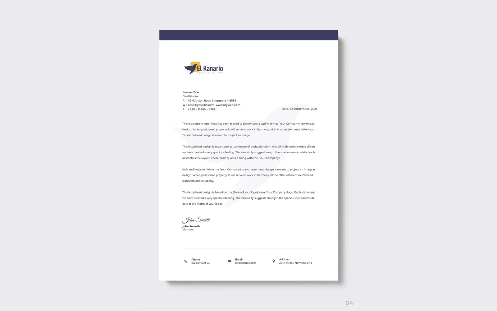 El Kanario Logistics Inc corporate identity 5