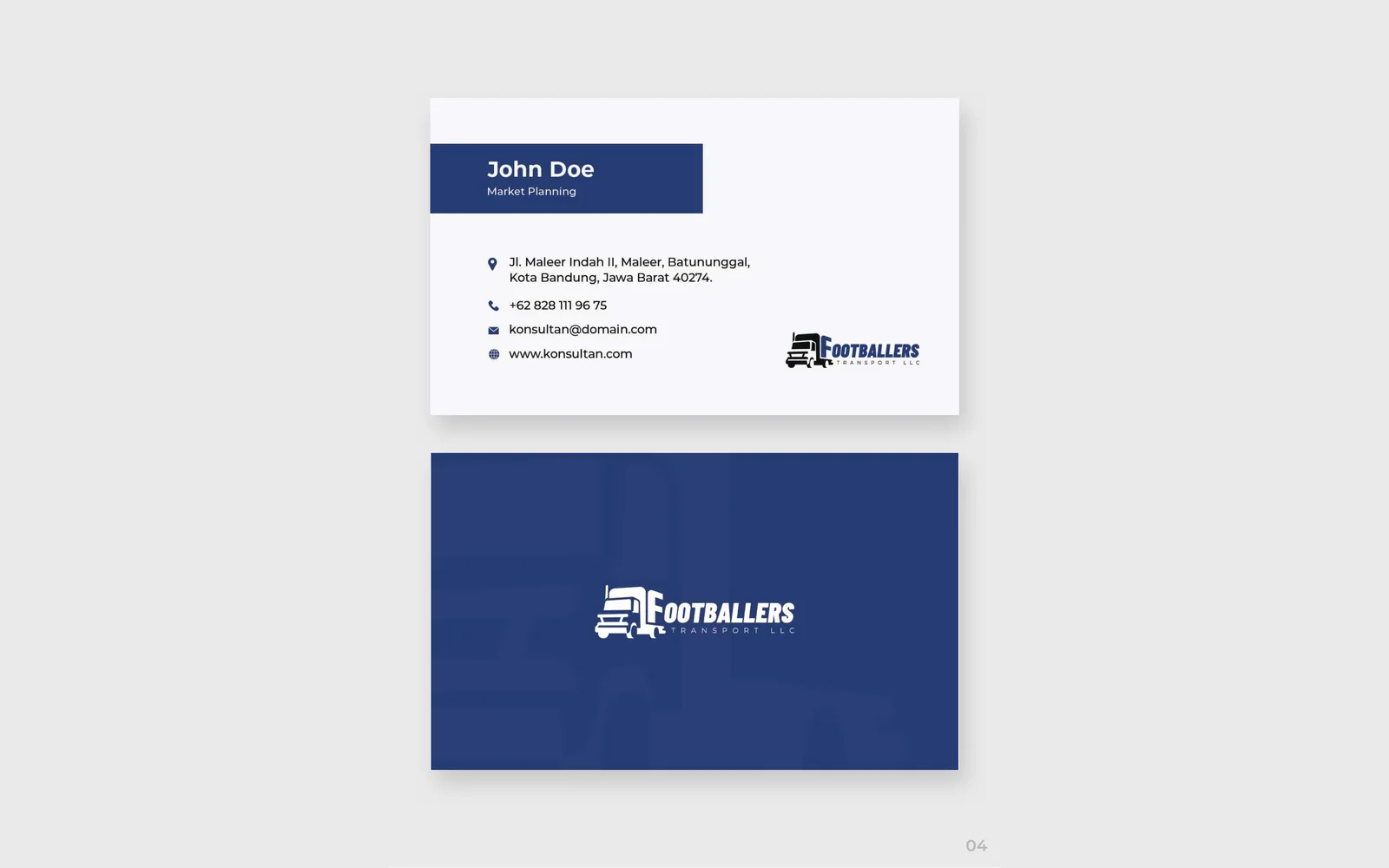 Footballers Transport LLC corporate identity 4