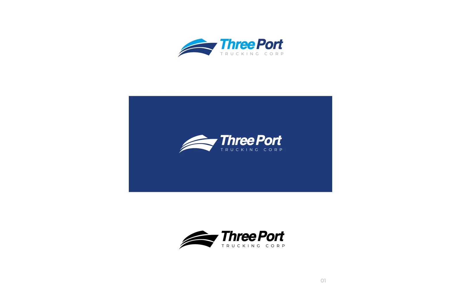 Three Port Trucking Corp corporate identity 2