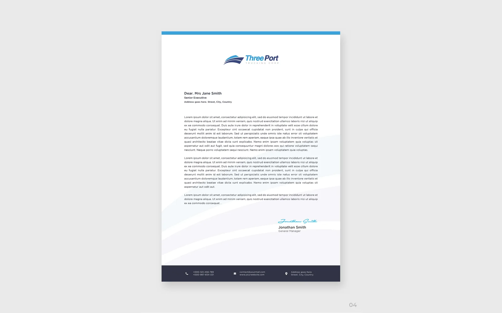 Three Port Trucking Corp corporate identity 5