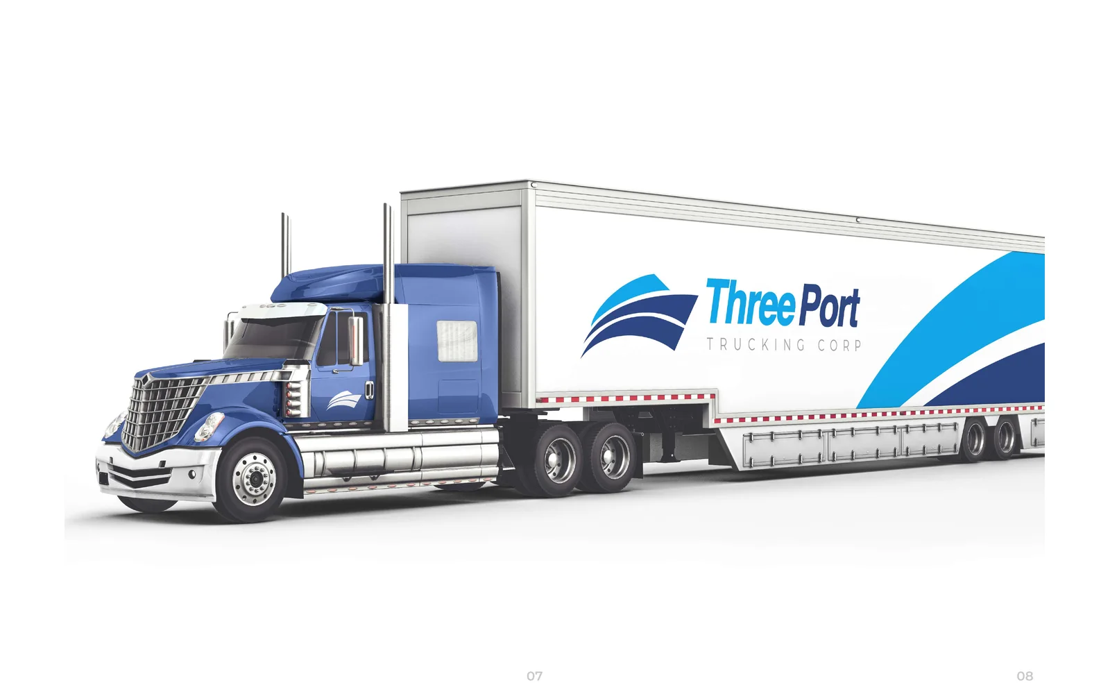 Three Port Trucking Corp corporate identity 7