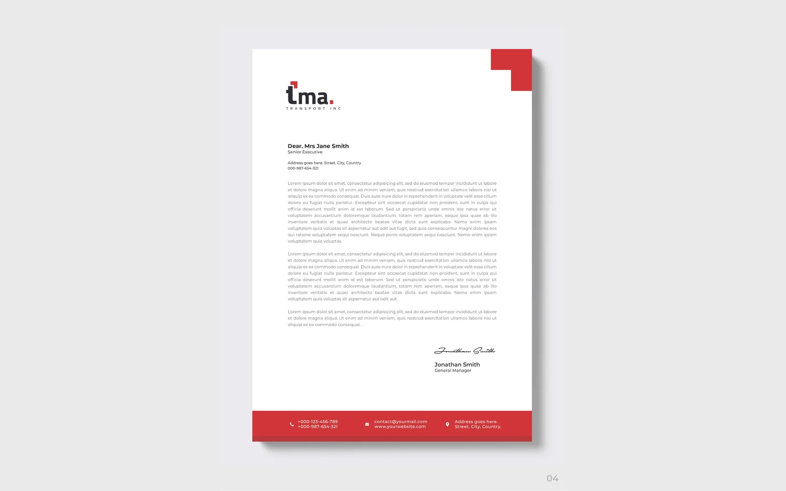 TMA Transport Inc corporate identity 5