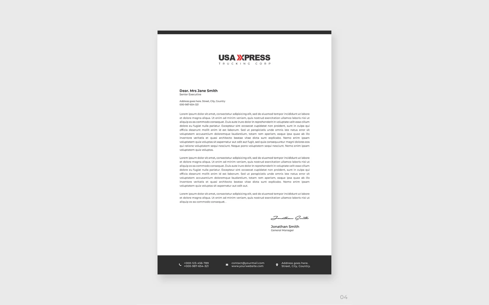 USA Xxpress Trucking Corp corporate identity 5