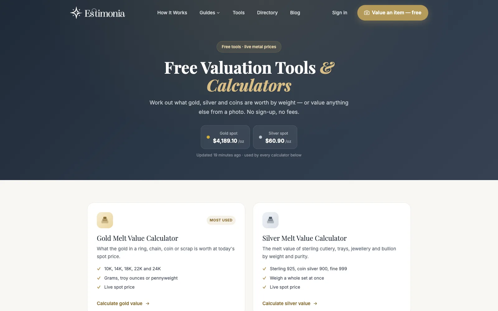 Estimonia screen 3