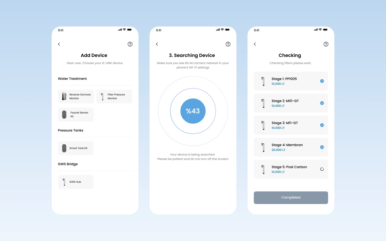 Global Waters: App Design for Water Treatment Devices