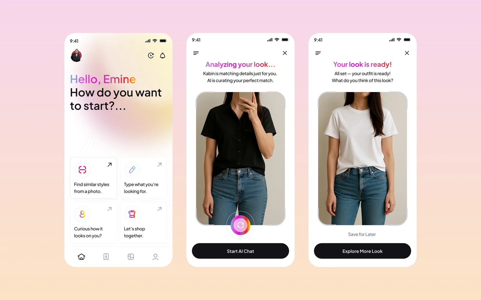 Kabin: An AI Styling App, From Brand to Screens