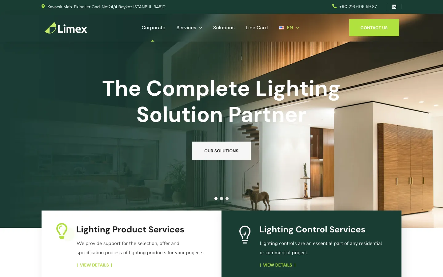 Limex Electric: A Bilingual Lighting Supply Site and Brand Line Card
