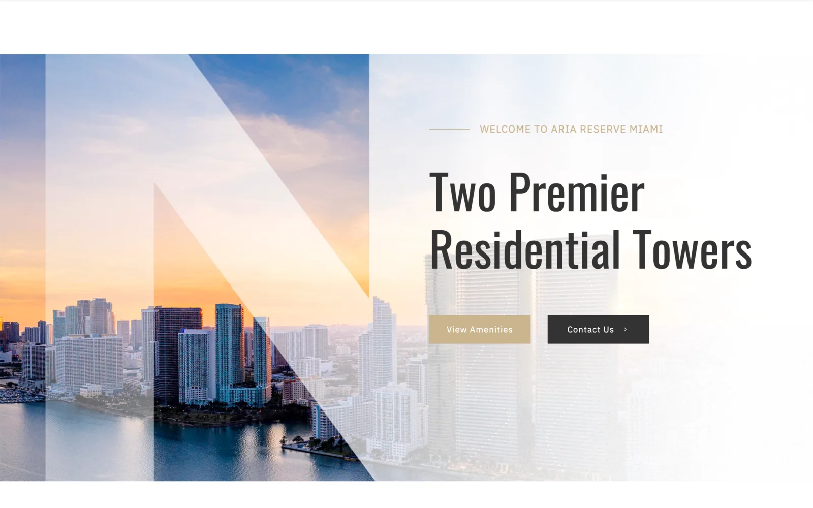 Miami Water Front: A WordPress Sales Site for a Waterfront Twin-Tower Residence