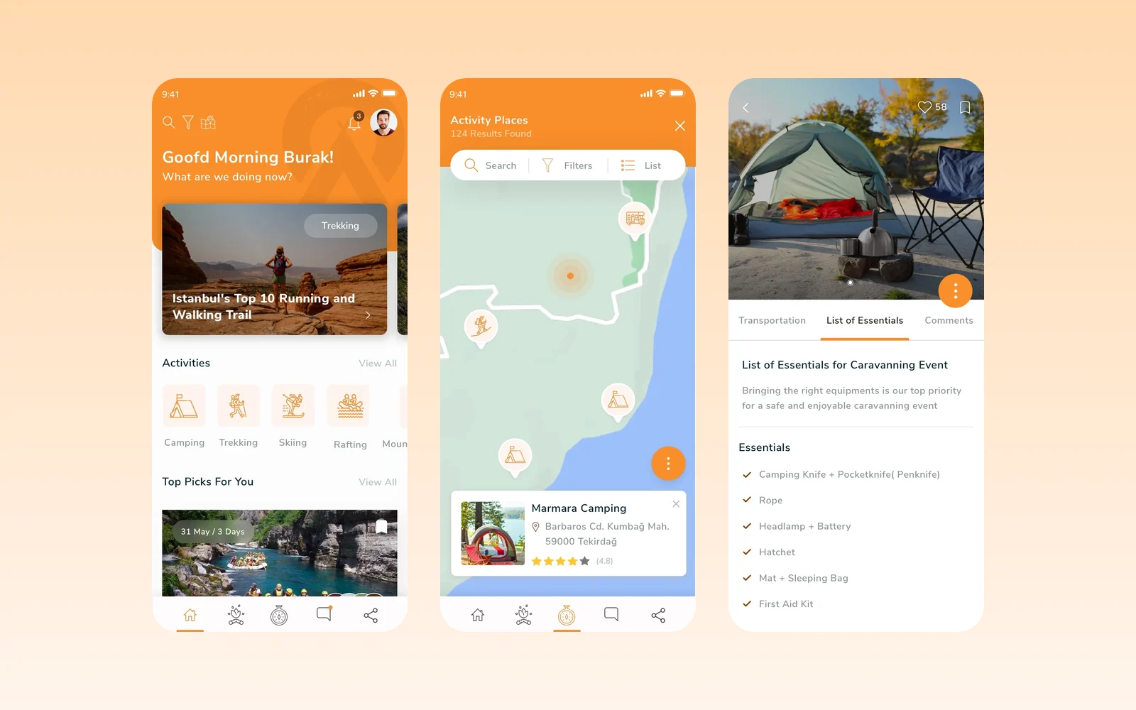 Outdoora: Mobile App Design for Outdoor Events and Camps