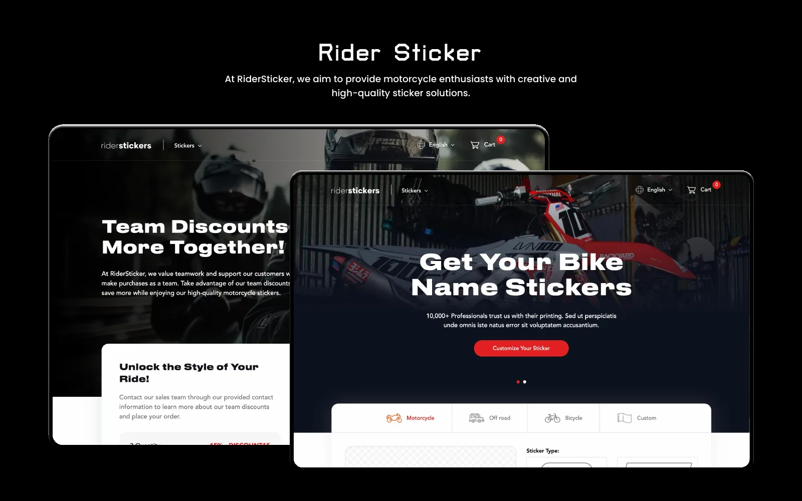 RiderSticker screen 1