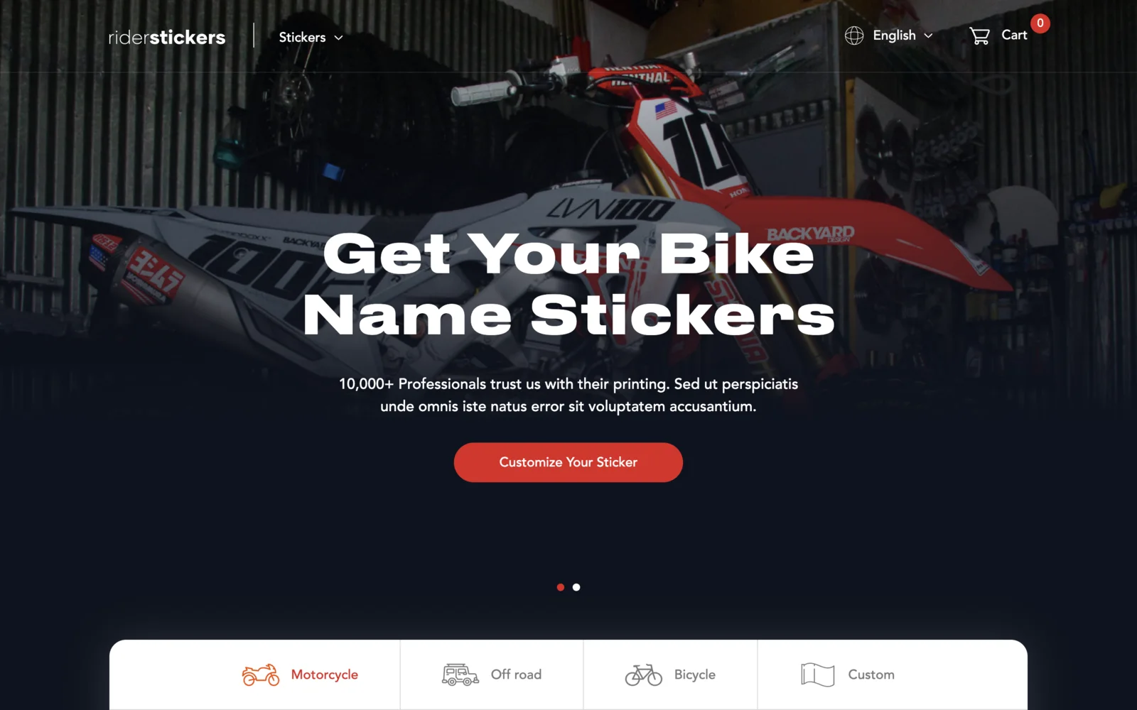 RiderSticker: A Bilingual Sticker Shop With a Built-In Name-Sticker Designer