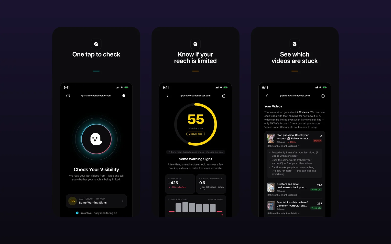Shadowban Checker: TikTok reach and risk checks (mobile app)