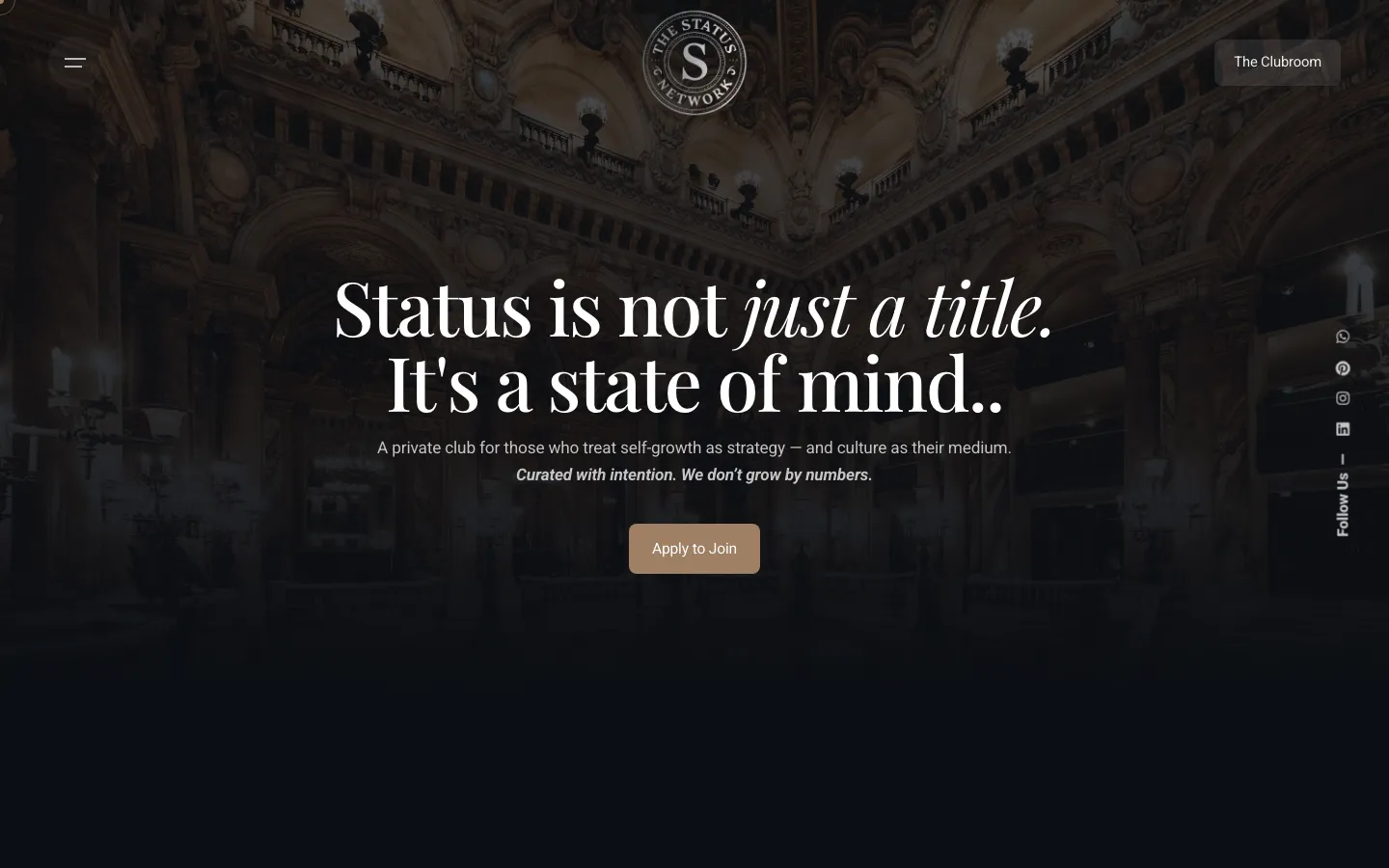 Status Network: A Private Club Site With a Gated Member Clubroom
