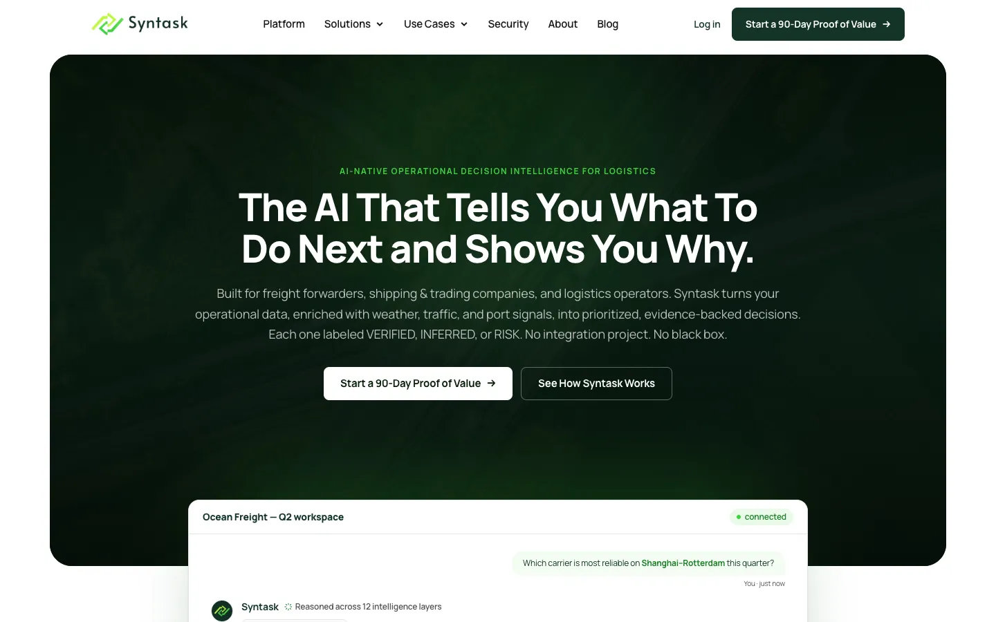 Syntask: A Laravel Marketing Site for a Logistics AI Startup