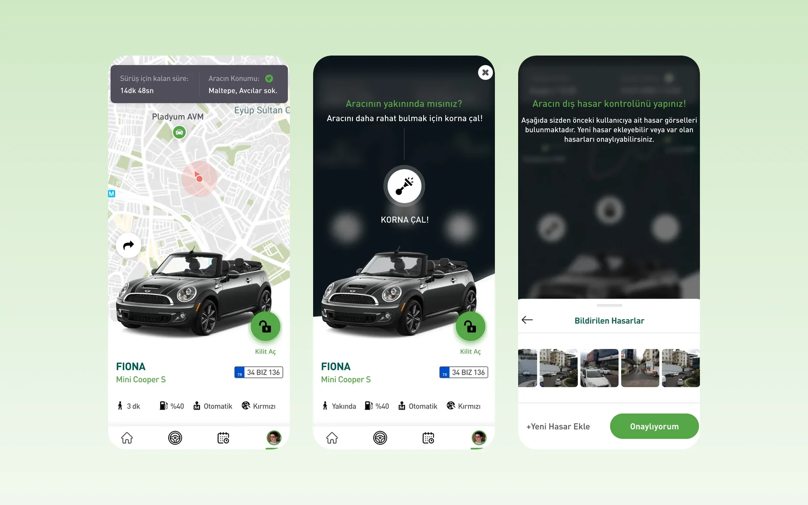 Zipcar Türkiye: Mobile App Design for Car Sharing